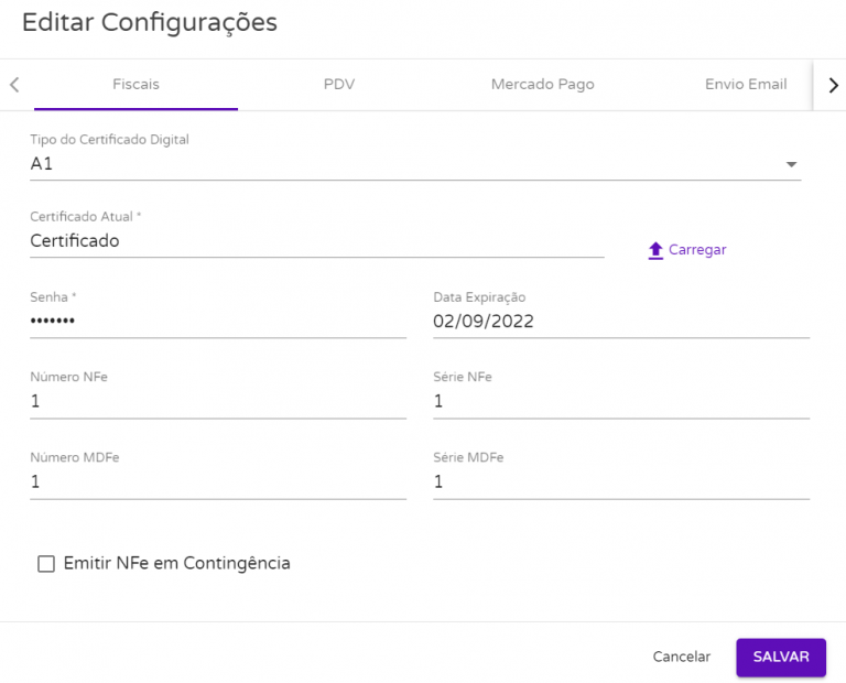 Como configurar o Certificado Digital no SIGE Lite